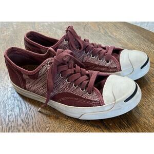 Converse x Jack Purcell Sneaker Twill Burgundy Canvas Cork Insole Men’s Sz 9